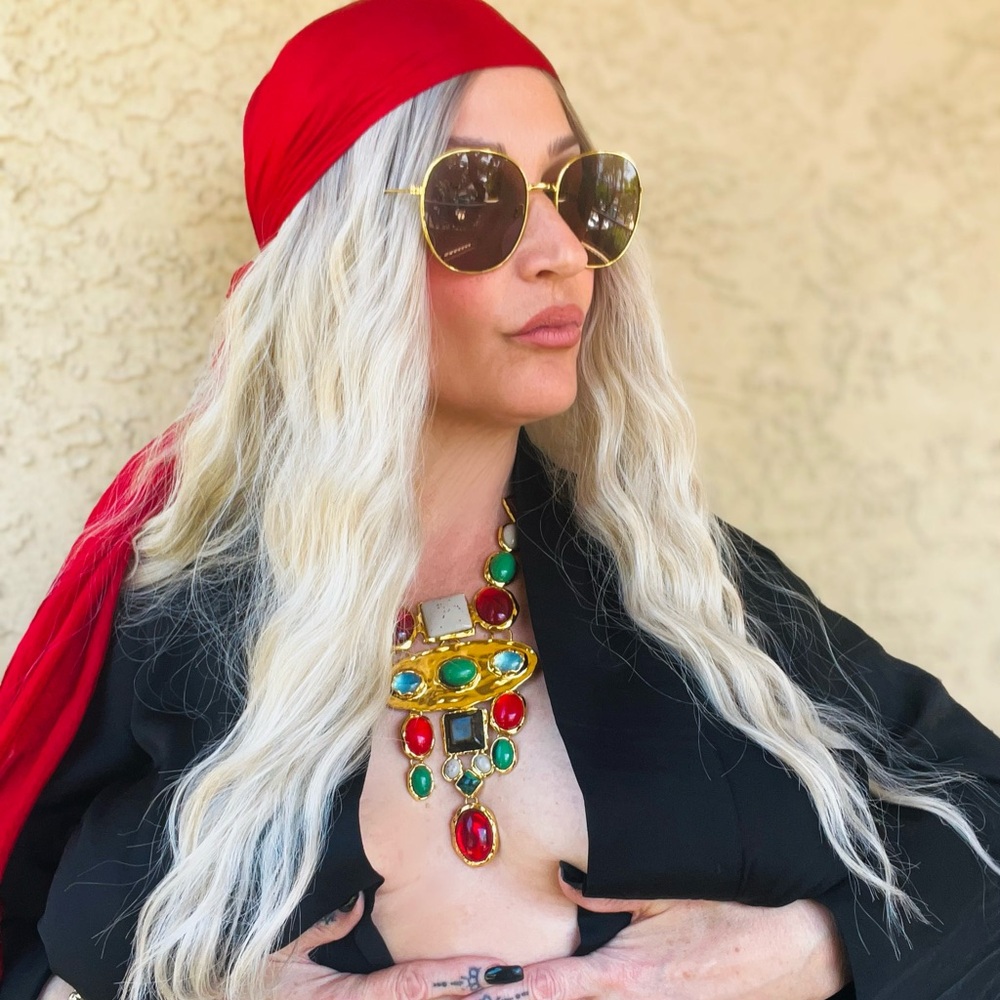 BOHO GLAM GOLD GEM BOOTYLOOT CHUNKY NECKLACE